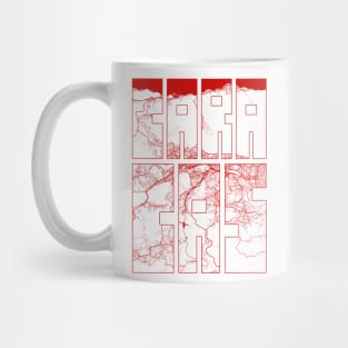 Caracas, Venezuela City Map Typography - Oriental Mug